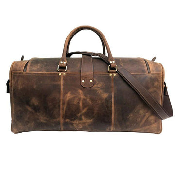 Hanoverian Brown Genuine Leather Weekend Bag